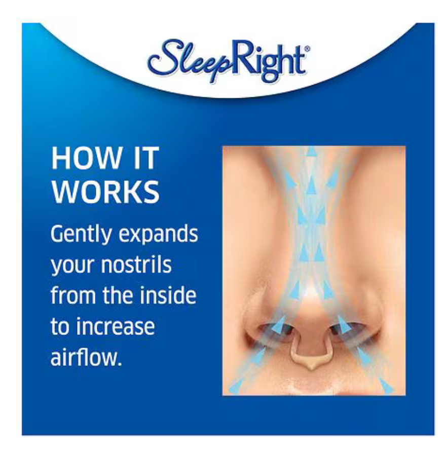 SleepRight Intra-Nasal Breathe Aid – Reusable Nasal Dilator for Snoring Relief (2 Pack)